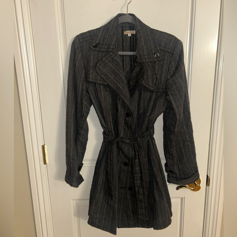 Dick & Jayne Los Angeles Women's Black Trench Coat Size XL